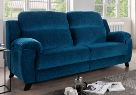 Fabric 3 Seater Manual Recliners