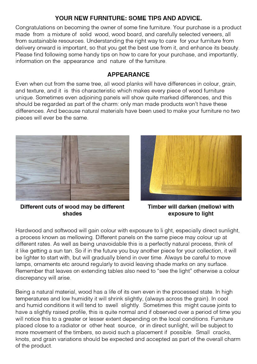 Care of oak furniture image one