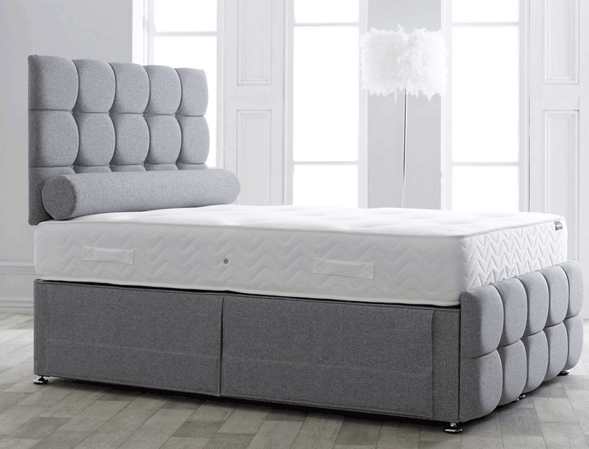 Castello Charcoal Side Opening Ottoman Superking Bed Frame