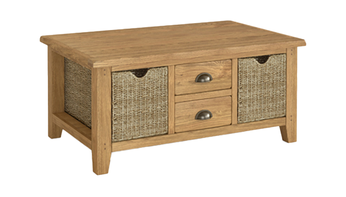 Large Coffee Table With Basket
