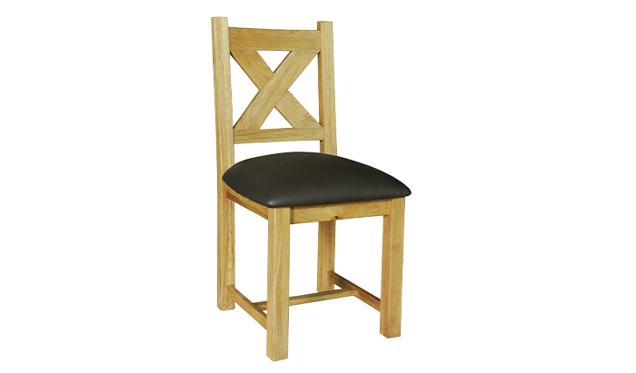 Dining Chair With Faux Leather Seat
