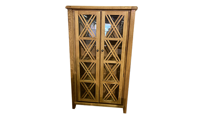 Display Cabinet With Cross Side Panel