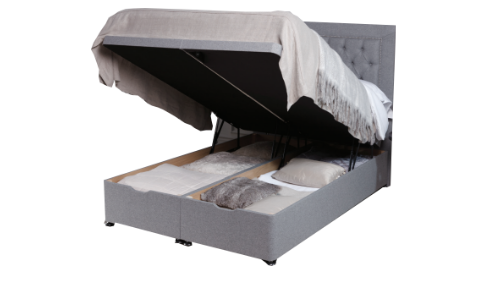 Small Double Ottoman End Lift Fabric Bed Frame