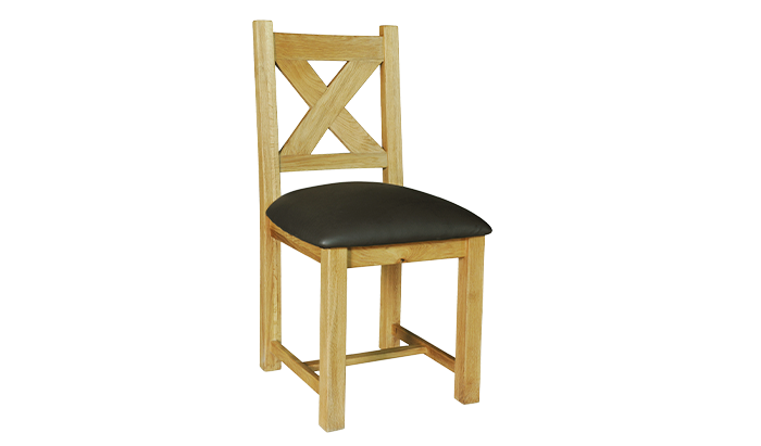 Dining Chair with Faux Leather Seat