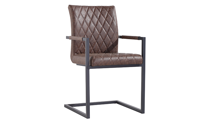 Carver Dining Chair - Brown Pu