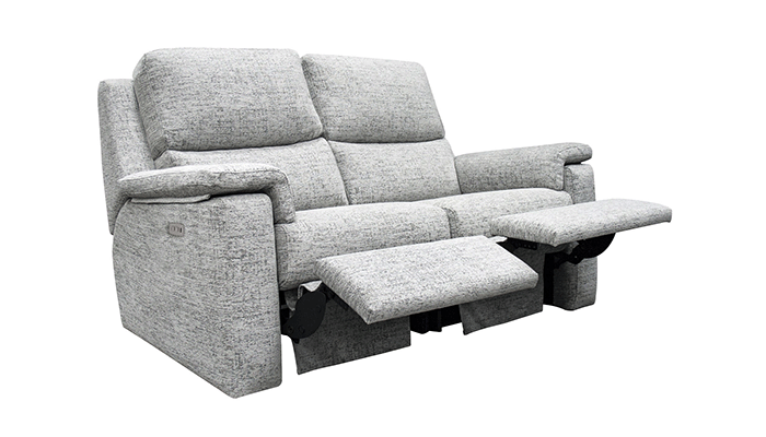 2 Seater Power Reclining Sofa with Headrest and Lumbar