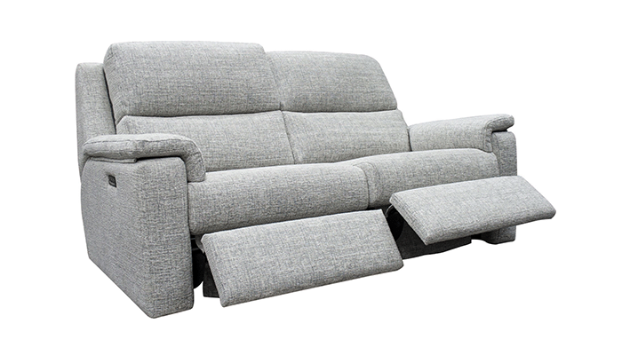 3 Seater Power Reclining Sofa with Headrest and Lumbar