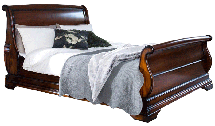 Baker shop sleigh bed