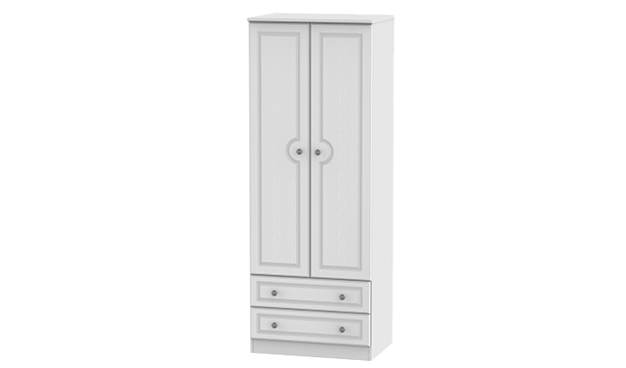 Tall 2 Door, 2 Drawer Wardrobe