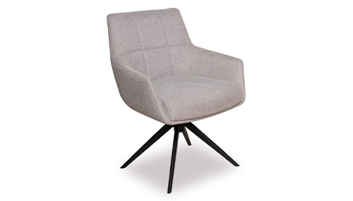 Silver Grey Fabric Dining Chair