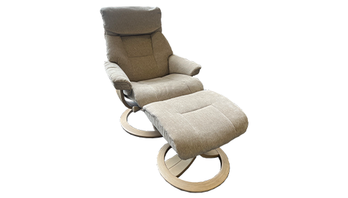 Medium Swivel Reclining Chair & Footstool