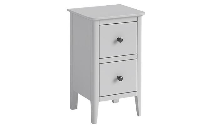 Narrow 2 Drawer Bedside
