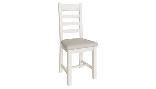 Ladder Back Dining Chair With Fabric Seat